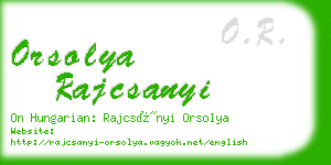 orsolya rajcsanyi business card
